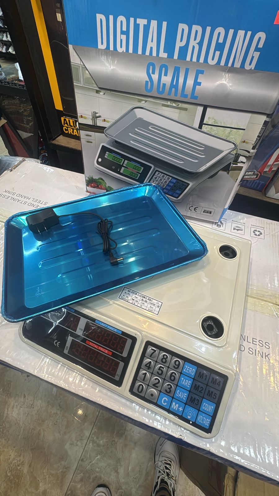⚖️ BASCULA DIGITAL COMERCIAL ACS 40 kg INALAMBRICA