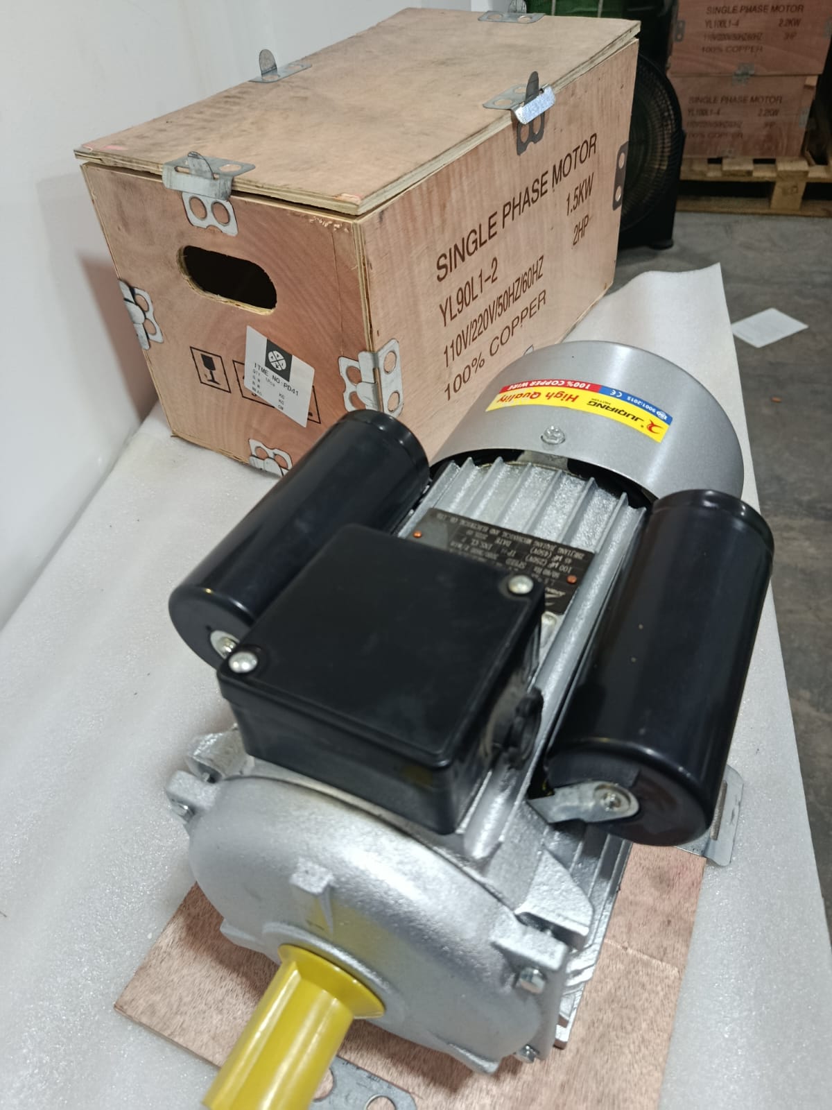 MOTORES INDUCCIÓN ELÉCTRICOS MONOFÁSICO  2 HP EN ALTA 100% COBRE