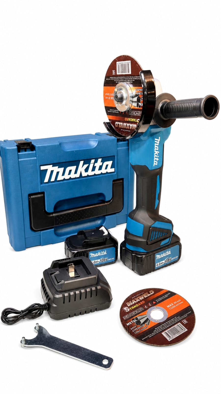 Pulidora Angular Inalámbrica Makita Profesional 8500 R/min